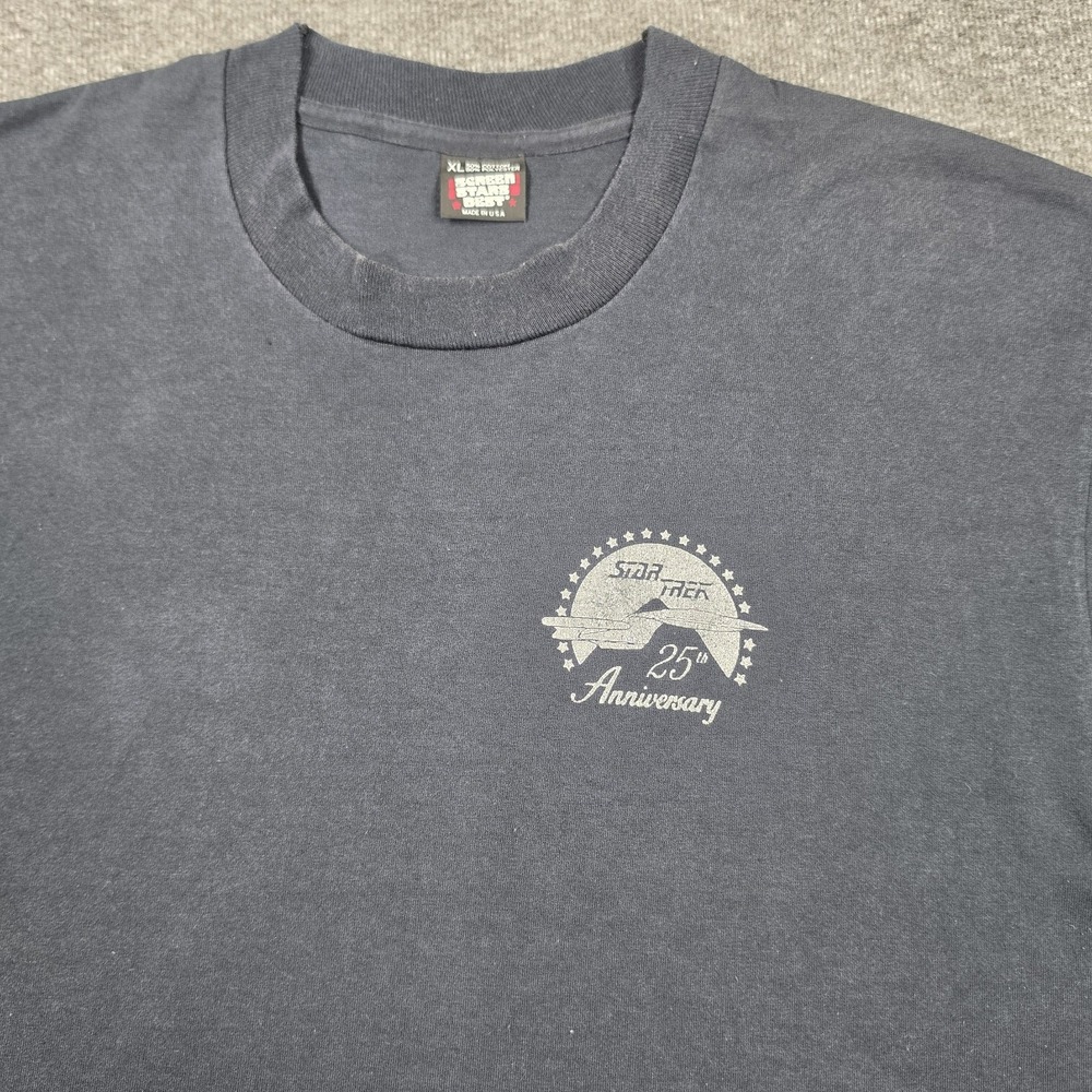 Vintage StarTrek 25th Anniversary 1991 Promo T Shirt Sz XL 90s VTG Single Stitch